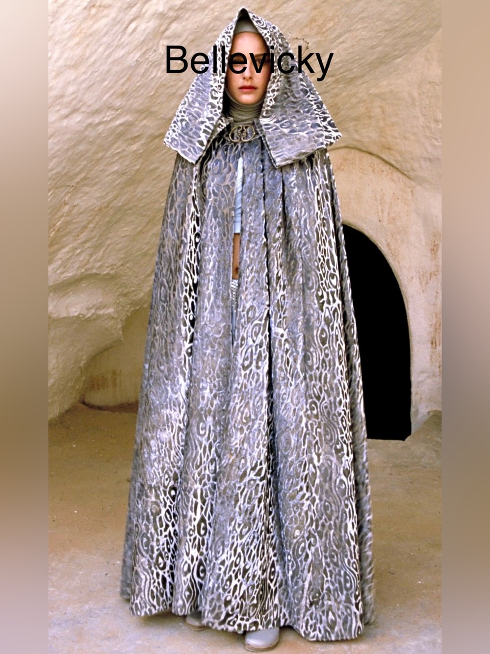 Disney Parks Star Wars Padme Queen Amidala 🎃 Cloack Cape ADT Costume Gray 2X/3X